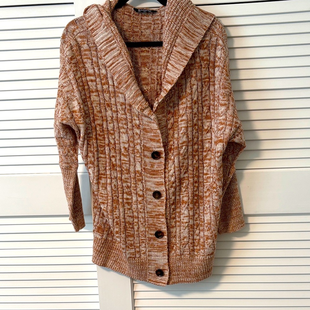 BloomChic Tan Cable Knit Cardigan nwot